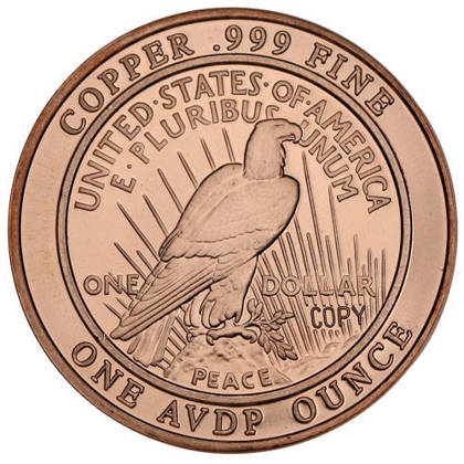 Dolar Wolności "Peace Dollar 1921" 1 uncja Miedzi 