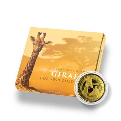 Equatorial Guinea: Giraffe 1 uncja Złota 2021 Proof