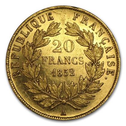 Francja, 20 Franków  Louis Napoleon Różne Roczniki 