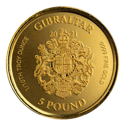 Gibraltar: Lady Justice 1/10 uncji Złota 2021