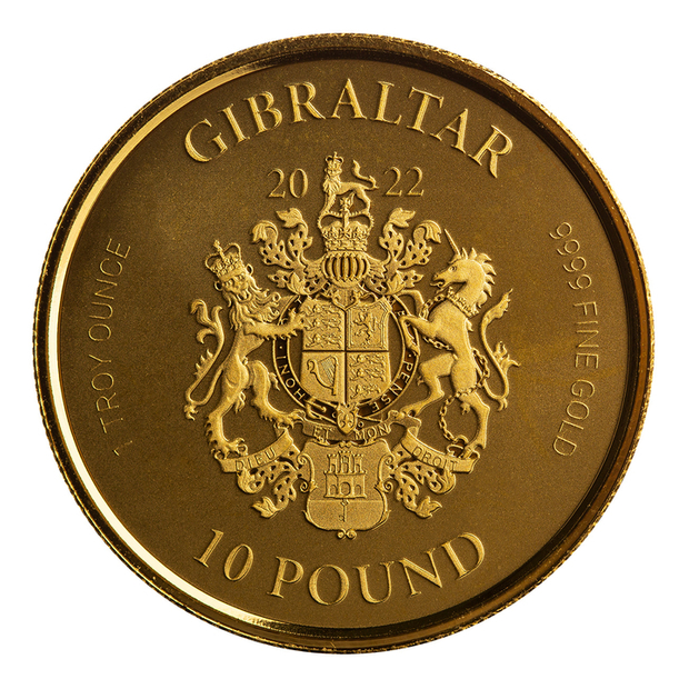 Gibraltar: Lady Justice 1 uncja Złota 2022