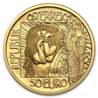Gustav Klimt i jego kobiety: Medycyna 50 Euro 2015 Proof