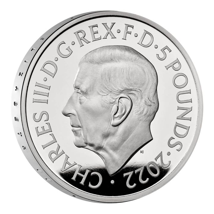Her Majesty Queen Elizabeth II £5 Srebro 2022 Proof Piedfort Coin