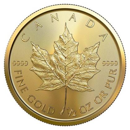 Kanadyjski Liść Klonowy 1/2 uncji Złota 2022