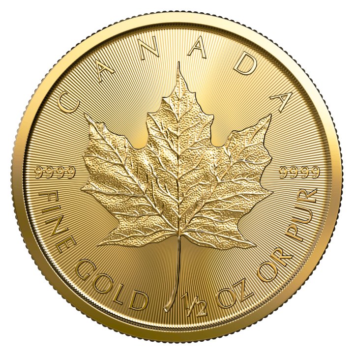 Kanadyjski Liść Klonowy 1/2 uncji Złota 2023