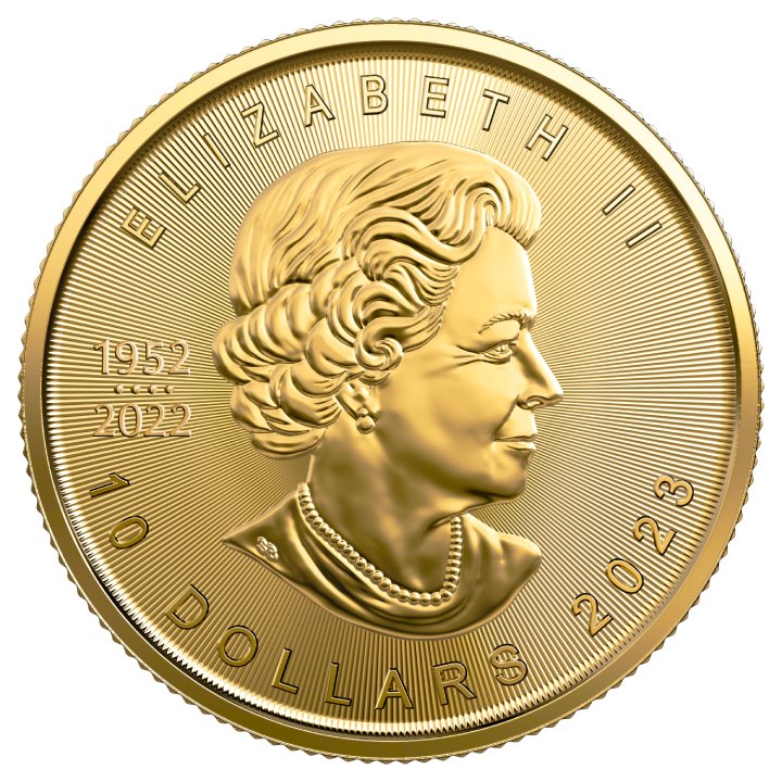 Kanadyjski Liść Klonowy 1/4 uncji Złota 2023