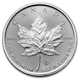 Kanadyjski Liść Klonowy 1 uncja Platyny