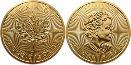 Kanadyjski Liść Klonowy  25 x 1 gram Złota 2022