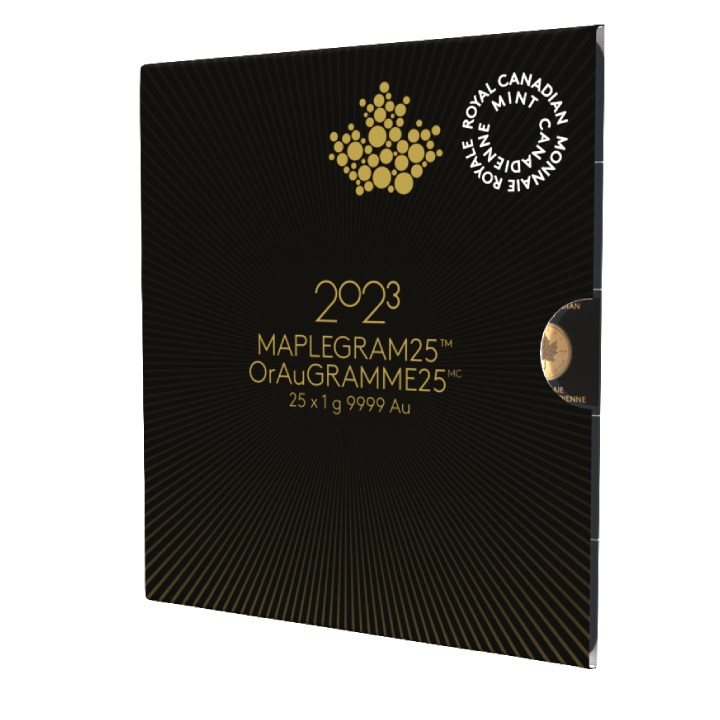 Kanadyjski Liść Klonowy  25 x 1 gram Złota 2023