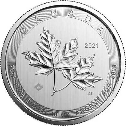 Kanadyjski Liść Klonowy “Magnificent Maple” 10 uncji Srebra 2021