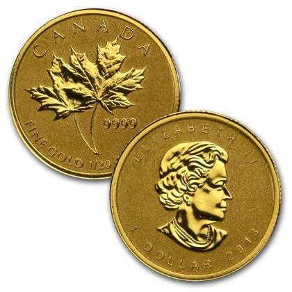 Kanadyjski Liść Klonowy: Zestaw 4 monet 1,4 uncji Złota 2013 Proof 