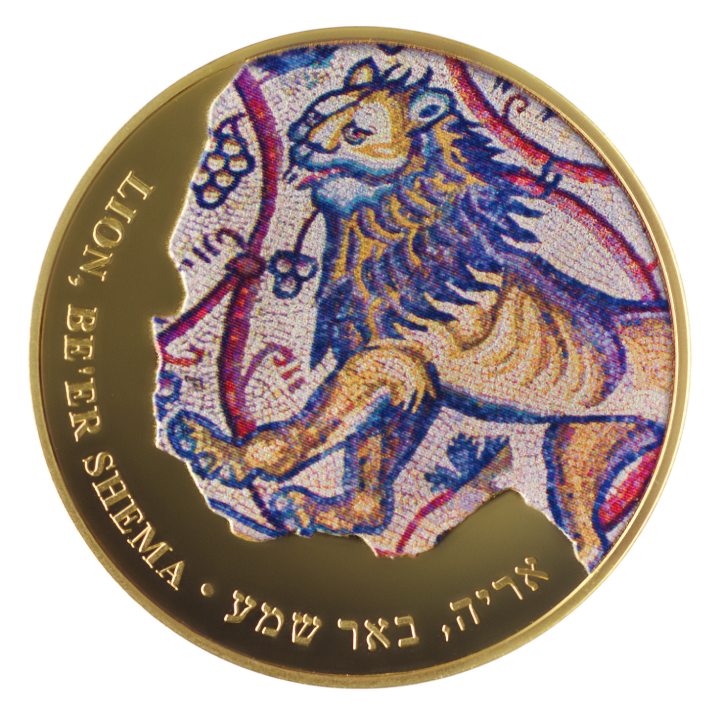 Lion kolorowany 1 uncja Złota 2014