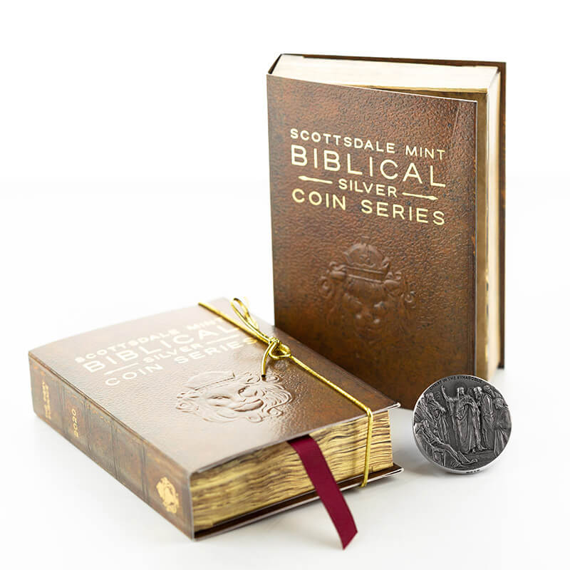 Niue: Biblical - Christ In The Synagogue 2 uncje Srebra 2020 Proof Antiqued Coin 