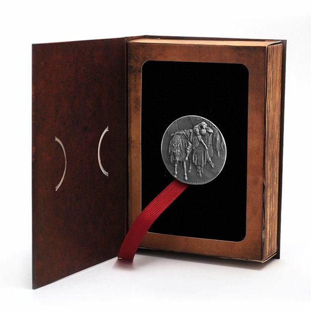 Niue: Biblical - The Good Samaritan 2 uncje Srebra 2016 Proof Antiqued Coin 