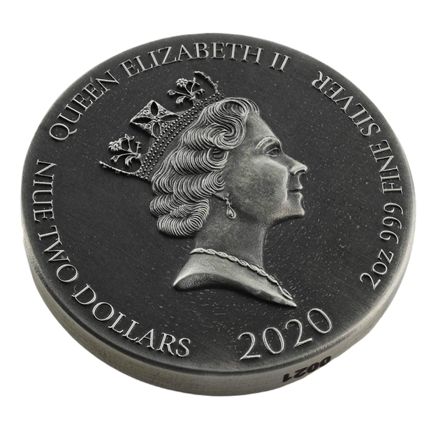 Niue: Biblical - The Judas Kiss 2 uncje Srebra 2020 Proof Antiqued Coin 