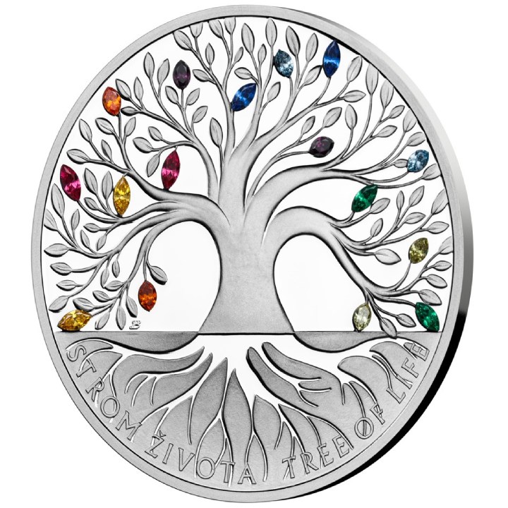 Niue: Crystal Coin - Tree of Life "Rainbow" $2 Srebro 2021 Proof (Expo)