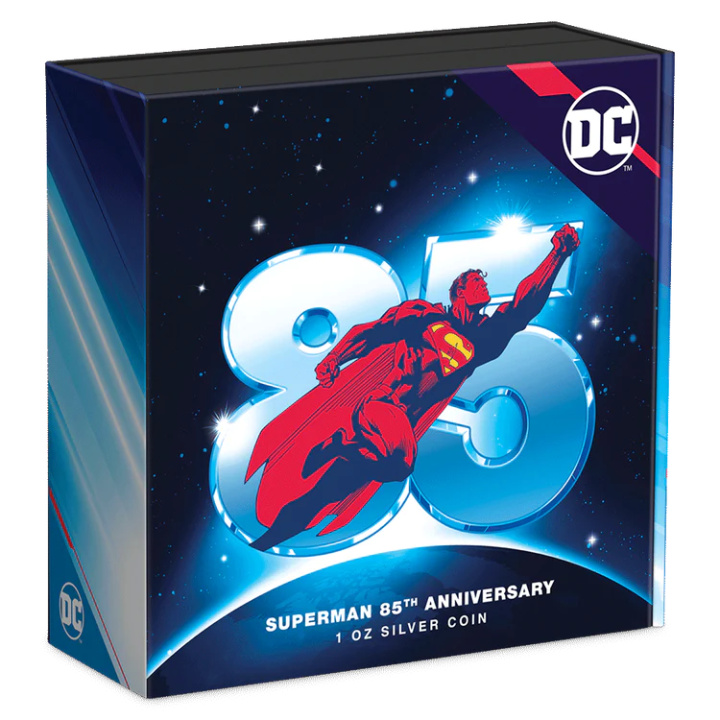 Niue: DC Comics - Superman 85. rocznica komiksu 1 uncja Srebra 2023 Proof