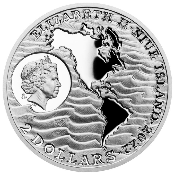 Niue: Discovery of America - Leif Eriksson $2 Srebro 2022 Proof