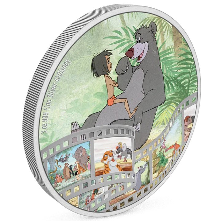 Niue: Disney Cinema Masterpieces - Jungle Book kolorowany 3 uncje Srebra 2022 Proof