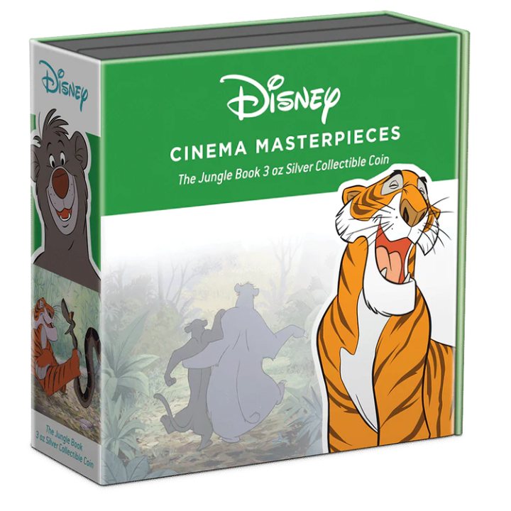 Niue: Disney Cinema Masterpieces - Jungle Book kolorowany 3 uncje Srebra 2022 Proof