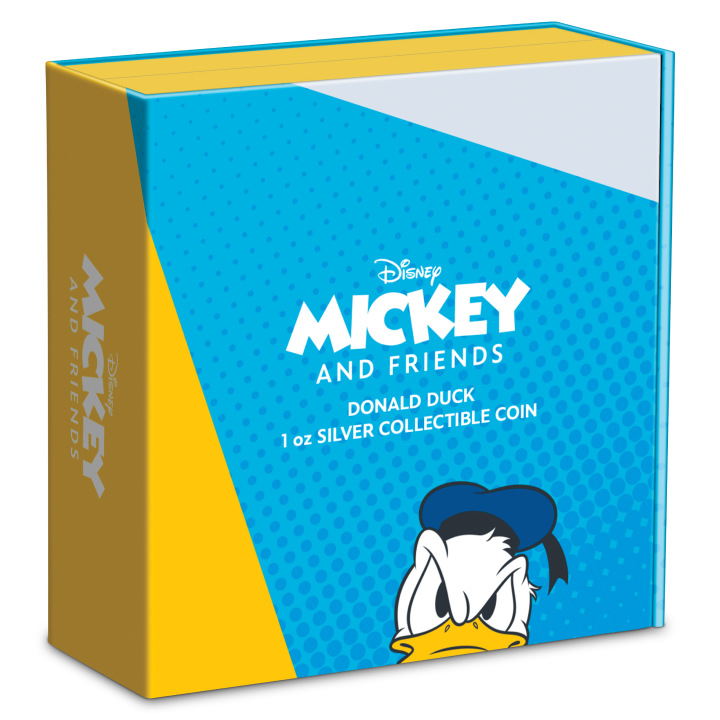 Niue: Disney Mickey & Friends - Donald Duck kolorowany 1 uncja Srebra 2023 Proof