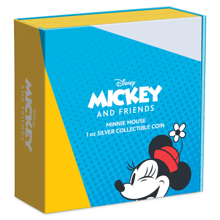 Niue: Disney Mickey & Friends - Minnie Mouse kolorowana 1 uncja Srebra 2023 Proof