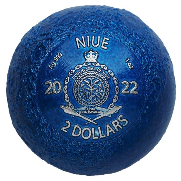 Niue: E.T. kolorowany - 40. rocznica filmu 1 uncja Srebra 2022 Bicycle Silhouette Moon Sphere Coin