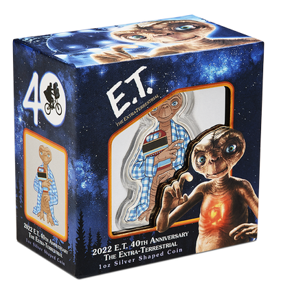 Niue: E.T. kolorowany - 40. rocznica filmu 1 uncja Srebra 2022 Shaped Coin