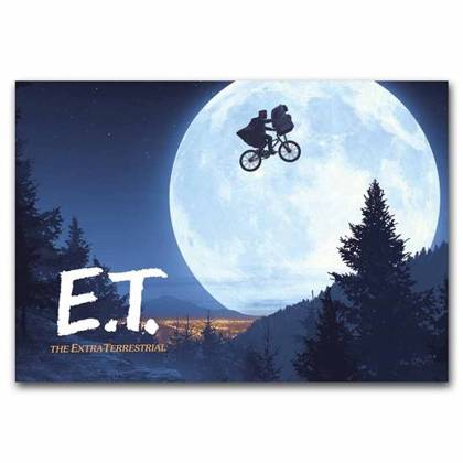Niue: E.T. kolorowany - 40. rocznica filmu 1 uncja Srebra 2022 UV Glow Proof (Prostokątne opakowanie)