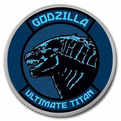 Niue: Godzilla kolorowany 1 uncja Srebra 2021 