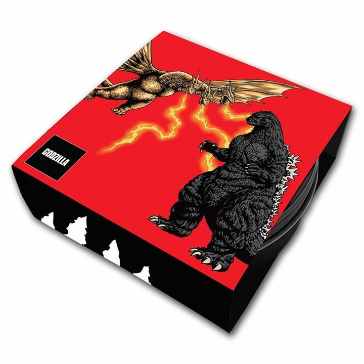 Niue: Godzilla vs Monsters - King Ghidorah kolorowany 2 uncje Srebra 2023 