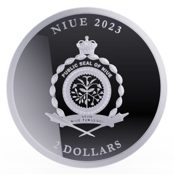 Niue: Icon Queen Elizabeth II 1 uncja Srebra 2023 Prooflike