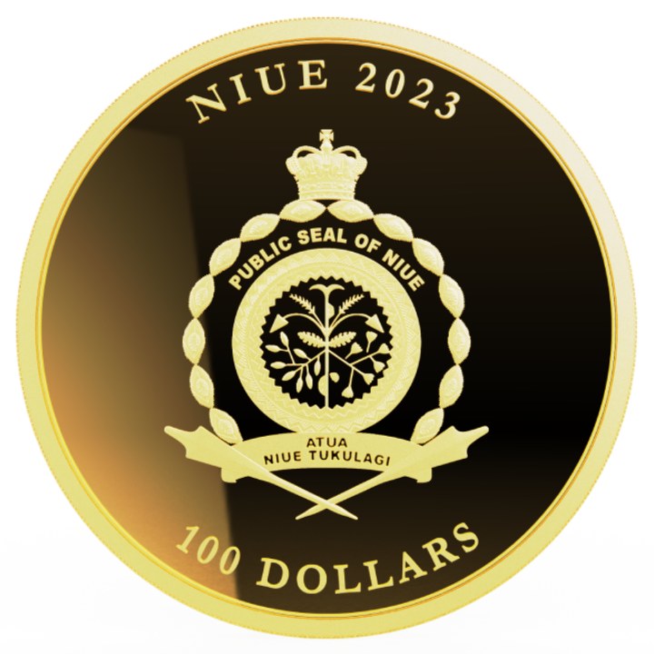 Niue: Icon Queen Elizabeth II 1 uncja Złota 2023 Prooflike