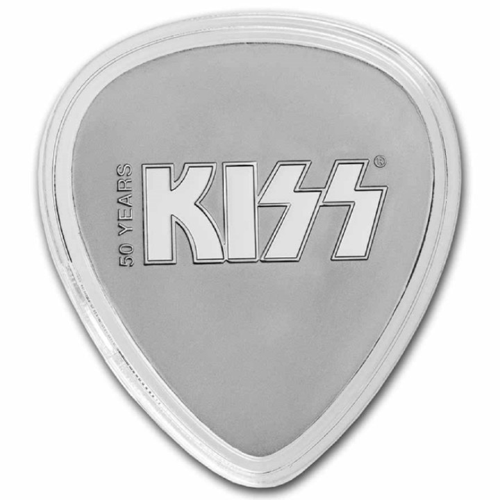 Niue: KISS 50th Anniversary 10 gramów Srebra 2023 Guitar Pick
