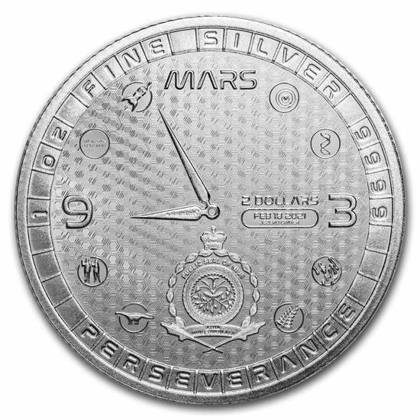 Niue: Lądowanie na Marsie - Perseverance Rover 1 uncja Srebra 2021 