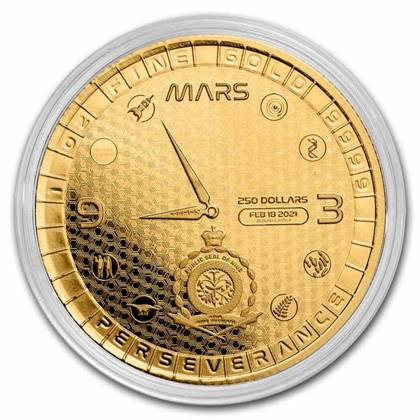 Niue: Lądowanie na Marsie - Perseverance Rover 1 uncja Złota 2021 