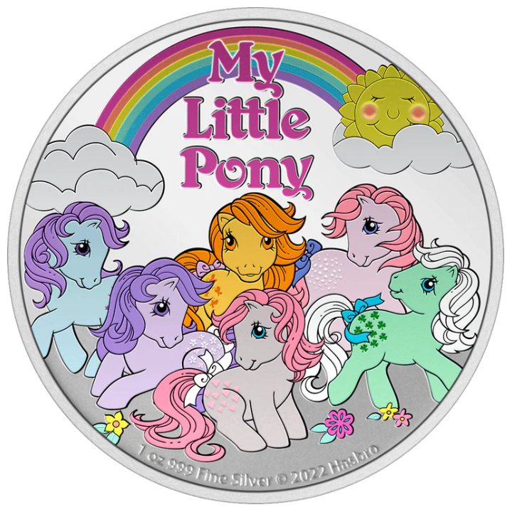 Niue: My Little Pony kolorowany 1 uncja Srebra 2022 Proof