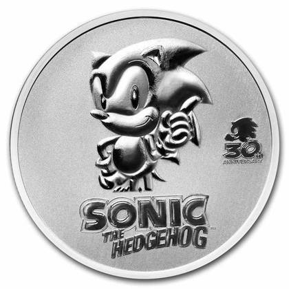 Niue: Sonic The Hedgehog 1 uncja Srebra 2021 Slab 