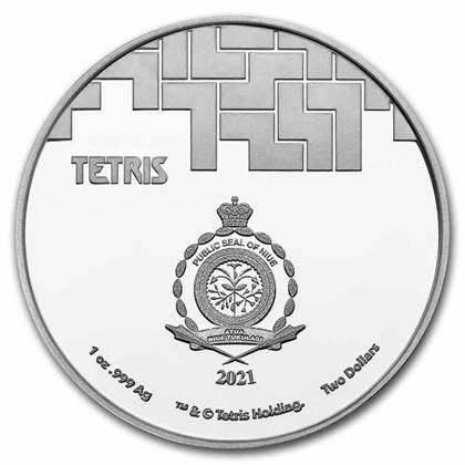 Niue: Tetris 1 uncja Srebra 2021 Proof 