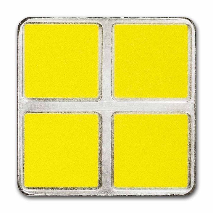 Niue: Tetris - O-Tetrimino Block kolorowany 1 uncja Srebra 2023 (żółty)