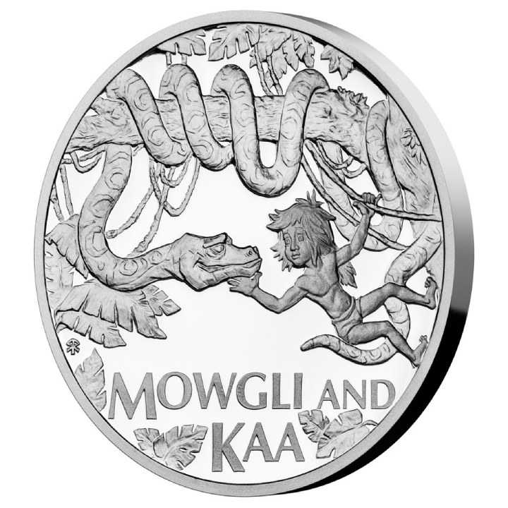 Niue: The Jungle Book - Mowgli and Snake Kaa $1 Srebro 2022 Proof