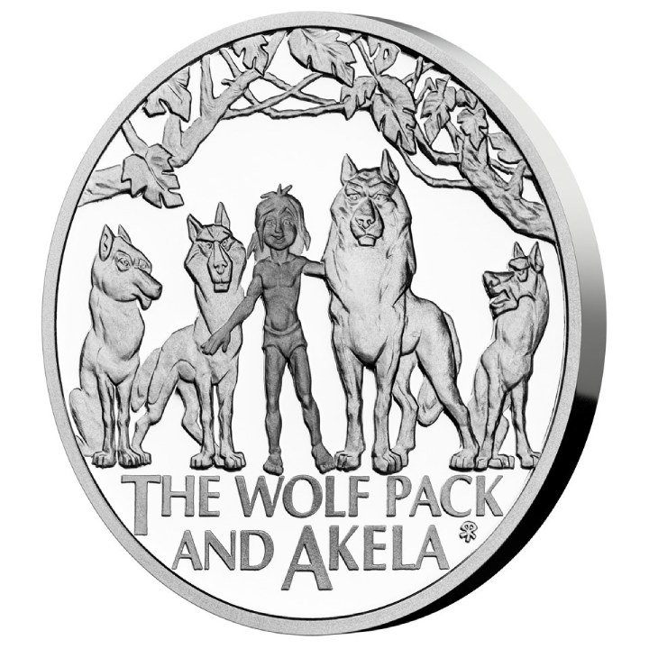 Niue: The Jungle Book - The Wolf Pack and Akela $1 Srebro 2022 Proof