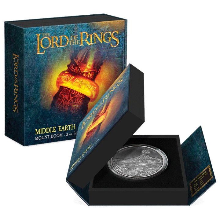 Niue: The Lord of the Rings - Mount Doom 3 uncje Srebra 2022 Antique Finish