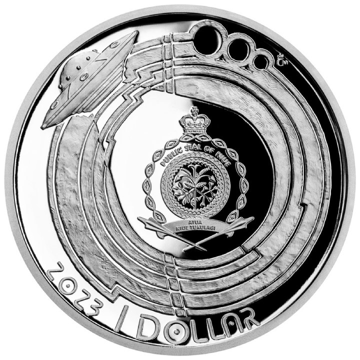 Niue: The Milky Way - The First Czechoslovak in Space $1 Srebro 2023 Proof
