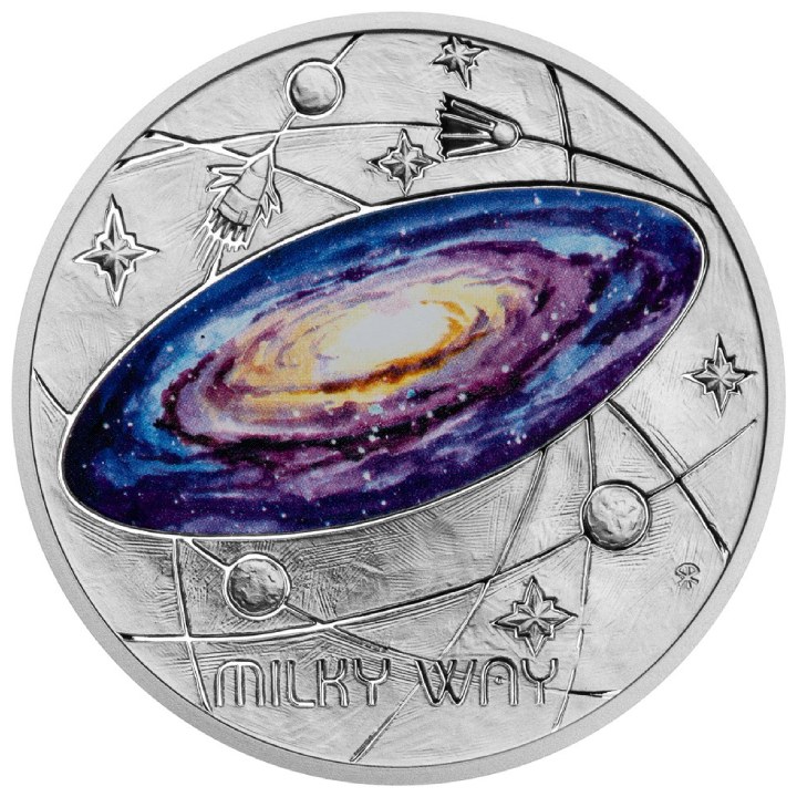 Niue: The Milky Way - The Milky Way kolorowany $1 Srebro 2022 Proof