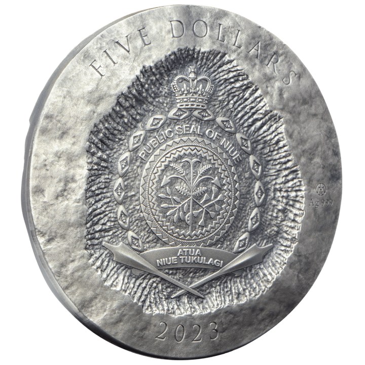 Niue: Venus De Milo $5 Srebro 2023 High Relief Antiqued Coin