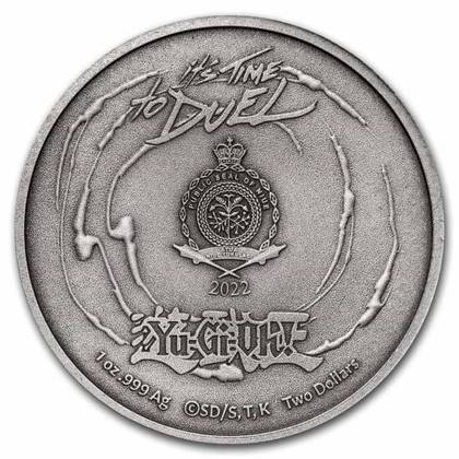 Niue: Yu-Gi-Oh! - 25. rocznica 1 uncja Srebra 2022 Antiqued Coin 
