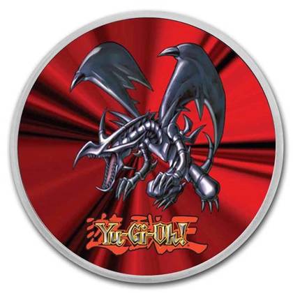 Niue: Yu-Gi-Oh! Red-Eyes Black Dragon kolorowany - 25. rocznica 1 uncja Srebra 2022 