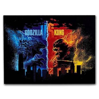 Niue: Zestaw 2 srebrnych monet Godzilla vs. Kong 2021 Kolorowany