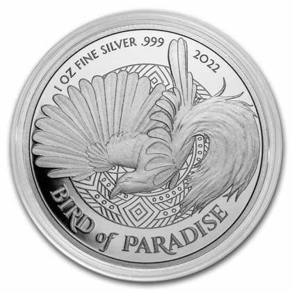 Papua New Guinea: Bird Of Paradise 1 uncja Srebra 2022